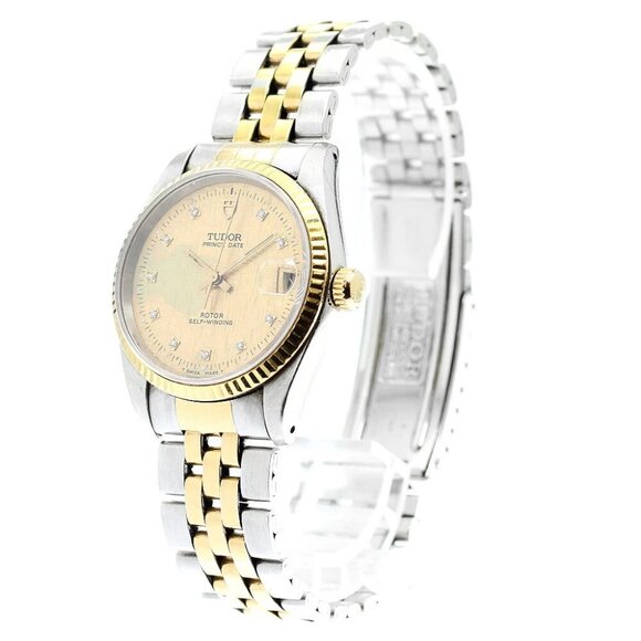 TUDOR Prince Oyster Date 72033 10P diamond cal.2824-2 Automatic Boy's - Picture 1 of 14